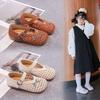 Korean Style Girls' Bow Loafers - 2026 Spring/Autumn Hollow Princess Flats