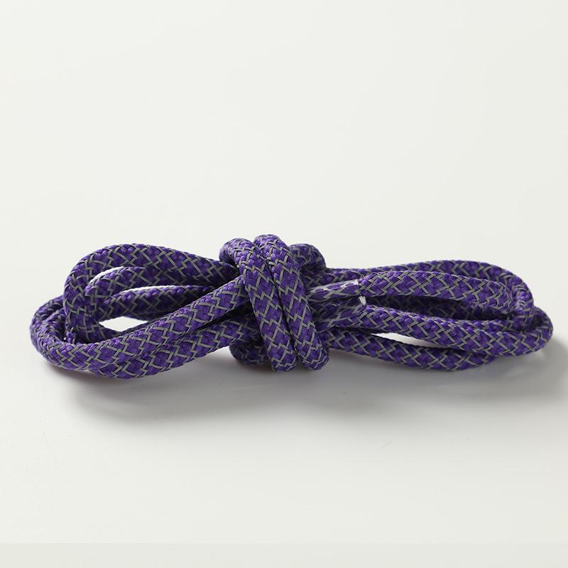 1 Pair 120CM Reflective Sports Shoelace Round Woven Rope Rhoelace Rtrong Light Shoelace Durable Polyester Shoelace Rope