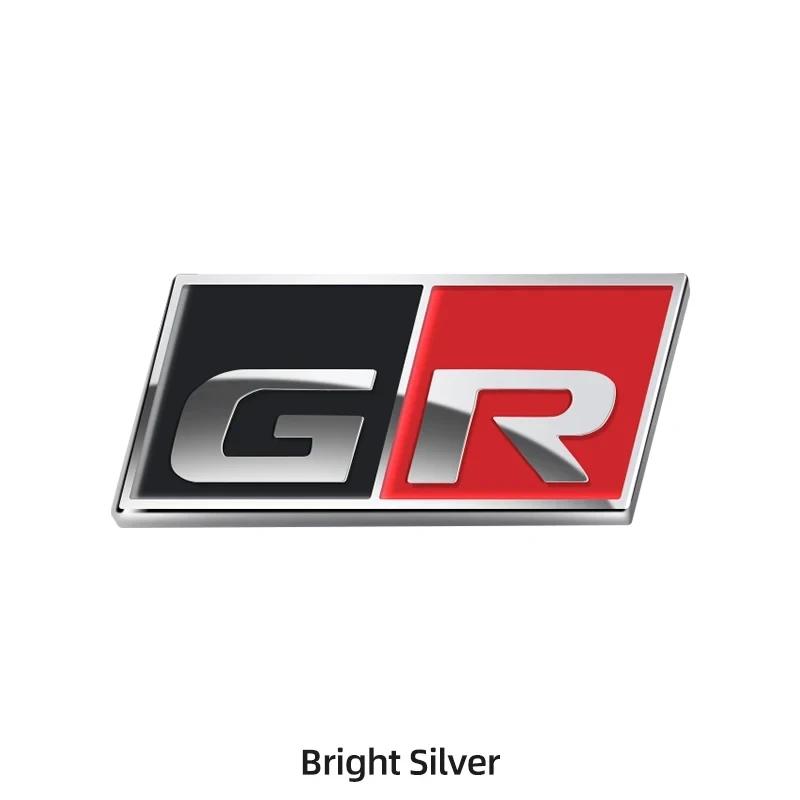 3D Aluminum GR SPORT logo Emblem RACING Badge Auto Body Trunk Deccor Sticker for Toyota Alphard Avensis Prius Verso Crown Yaris