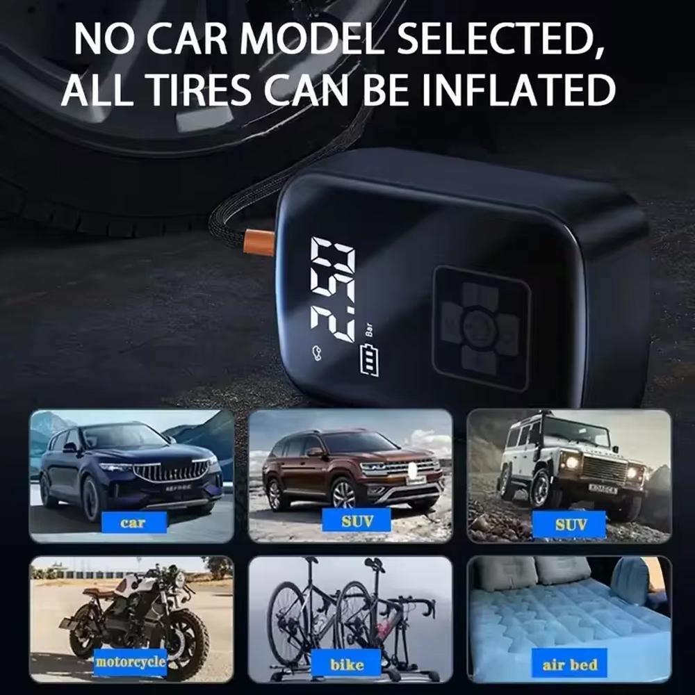 Portable Car Air Pump Wireless Intelligent Digital Display Tire Gases Machines Cars Air Compressor Electric Tire Gases Machines