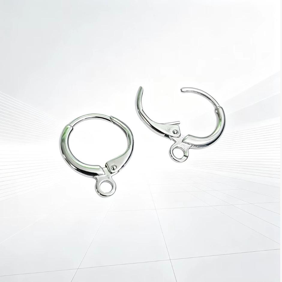S925 Sterling Silver French Hoop Earring Backs - Hypoallergenic DIY Hooks, Available in Three Colors