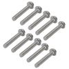 20Pcs M10x1.5 Screw Bolts A2?70 Stainless Steel Flanged Hex Head Bolt with Gasket DIN6921M10x60