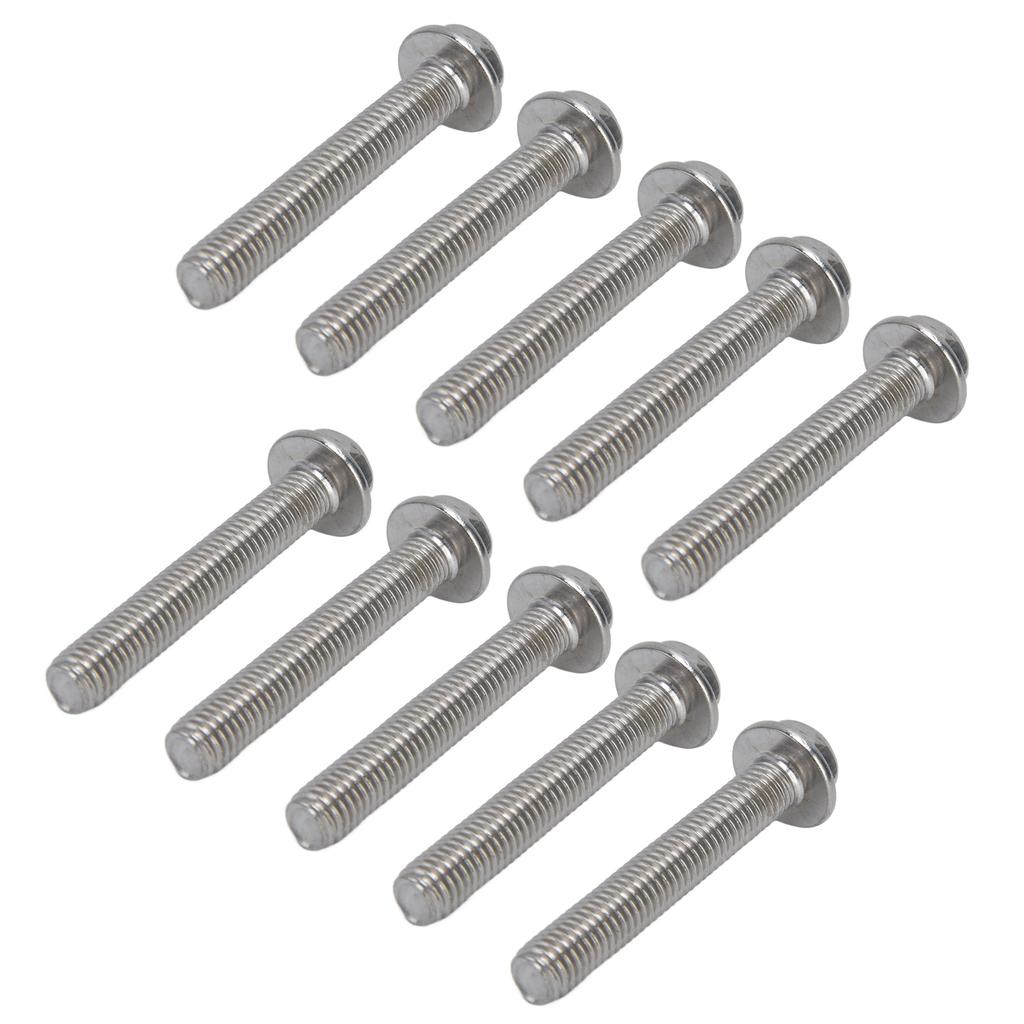 20Pcs M10x1.5 Screw Bolts A2?70 Stainless Steel Flanged Hex Head Bolt with Gasket DIN6921M10x60