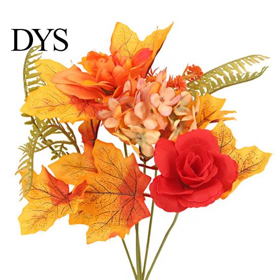 Simulation Greenery for Interior Decoration Artificial Fall Flowers, Faux Silk Flower Arrangement, Realistic Bouquet Long Lasting Flowers Weddings