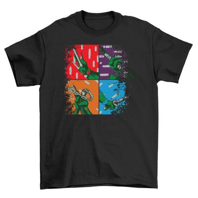 Schildkröte POP ART T-Shirt Ninja, Alter! Lebendige Farben vereinen sich in diesem urkomischen