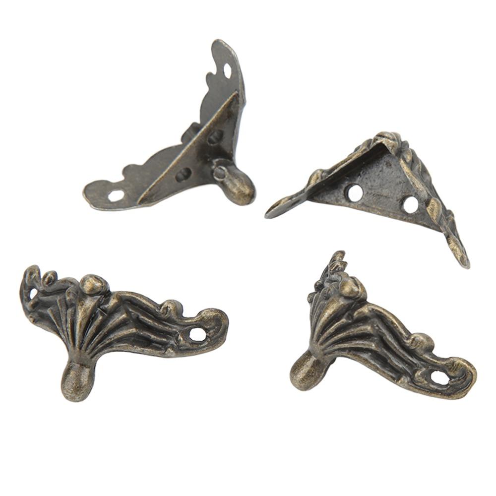 12 szt. Brązowe narożniki ochronne do pudełek ze stopu cynku, metalowe narożniki ochronne do pudełek na biżuterię, do przechowywania