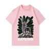 Men's 100% Cotton Short Sleeve Crew Neck T-shirt, Retro Karelia Deer Pine Nature Printed Casual Daily Comfortable Lightweight Tee for Outdoor Lover