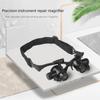 Headband LED Light Glasses Magnifier Watchmaker Jewelry Optical Lens Glass Magnifying Loupe