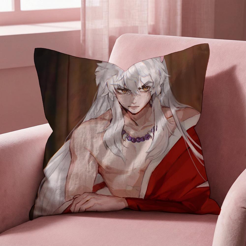 Anime classic I-Inuyasha Cushion Cover Multi-Scene Pillow Cover for Home & Car - Reversible, Soft & Durable for Daily Use