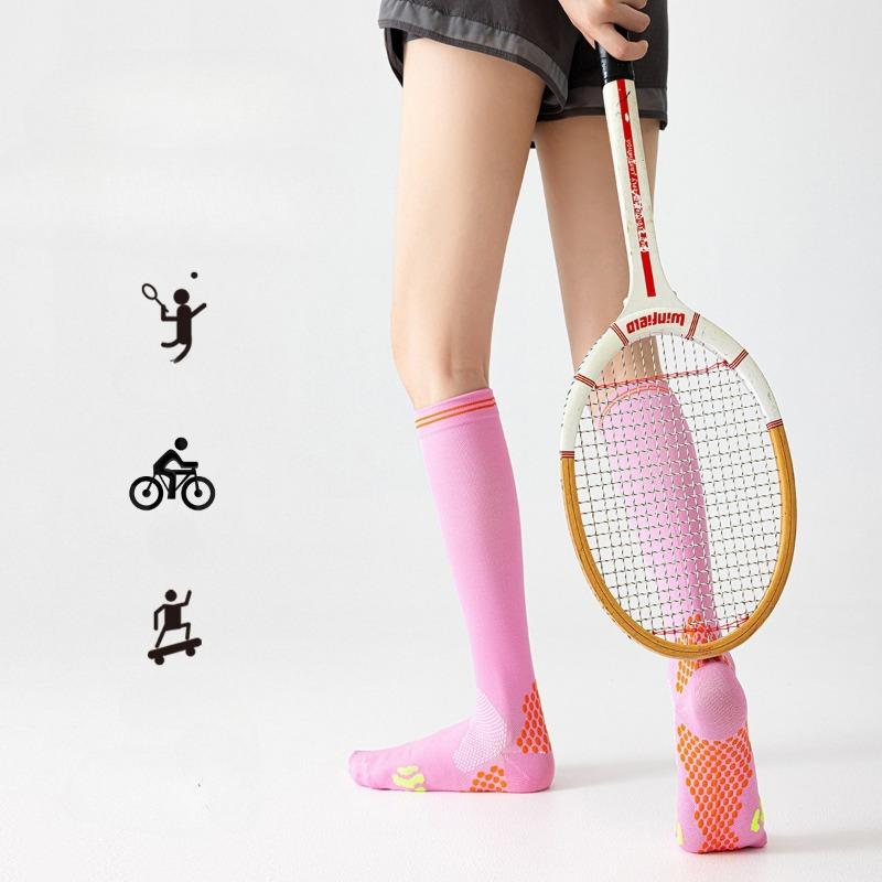 Pressure Sports Socks, Women's Fitness Anti-slip Professional Running, Rope Skipping, Cycling Compression Socks, Yoga Slimming Legs Socks