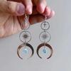 Bohemian Sun & Moon Nymph Earrings in Water Blue