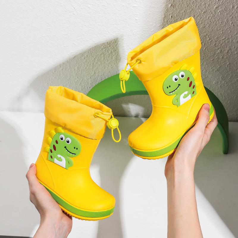 Children's Rain Boots Boys Girls New Kindergarten Baby Water Shoes Waterproof Non-Slip Outdoor Wear Toddler Rain Boots
