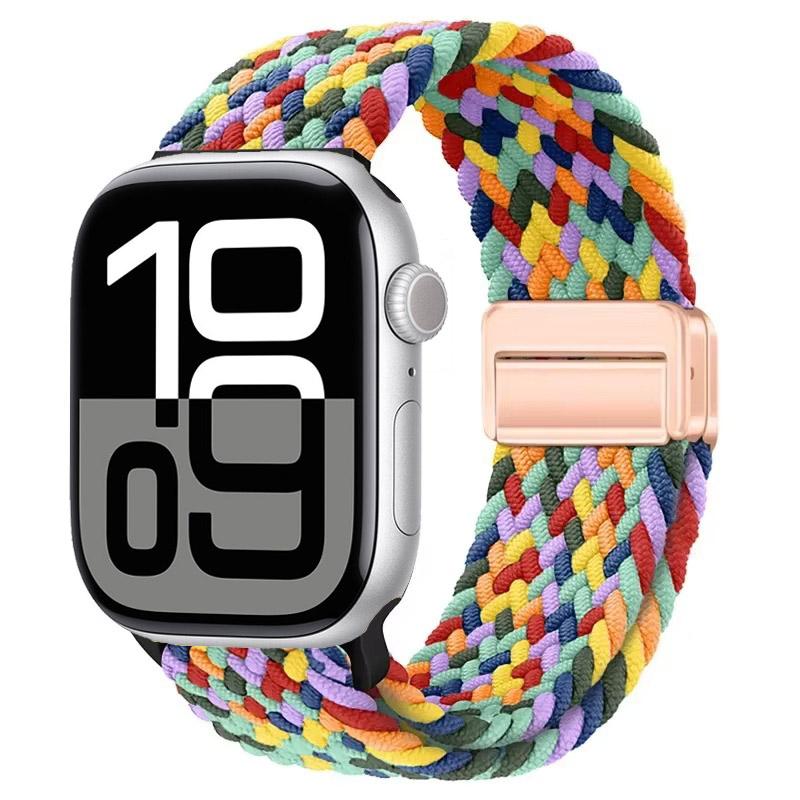 Nylon Strap for Apple Watch 10 46mm 42mm/Ultra 2 49mm 9 8 7 Breathable Watchband iwatch Series 6 5 4 SE 44mm 40mm 45mm 41mm Band
