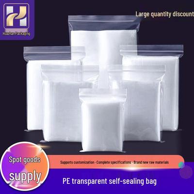 Transparent Zipper Lock PE Self-Sealing Bags for Food and Jewelry