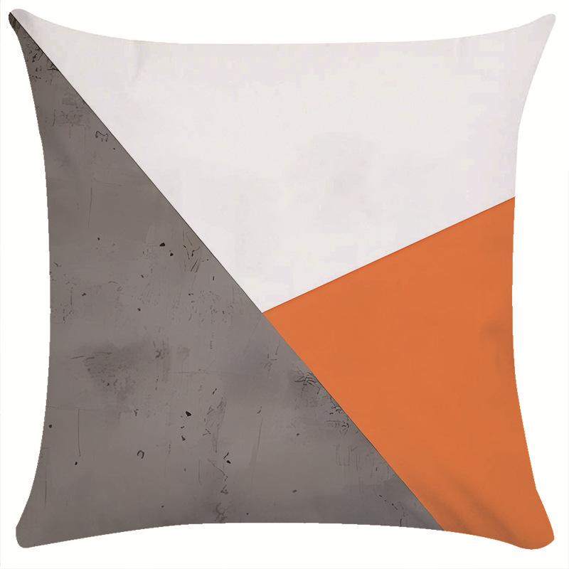 Nordic Orange Irregular Geometric Wave Cushion Gift B&B Bay Window Sofa Chair Backrest Pillow Cover
