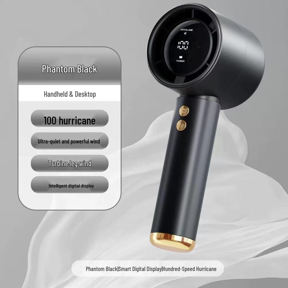 Cross-Border N68 USB Handheld Turbo Fan: 100-Speed Mini Portable Desktop Fan 61*55*170 mm