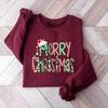 Merry Christmas Sweatshirt Winter Hoodie Womens Retro Gift Xmas Holiday Fashion Soft Comfortable Autumn and Winter Thermal Hoody
