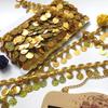 Polyester Sewing Fringe Trim Gold Sequin Fringe Trim Decorative Trim Tassel Trim  DIY