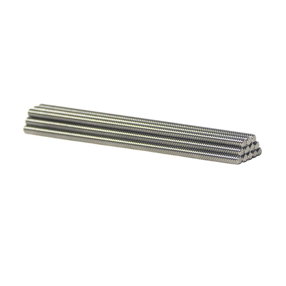 Link CNC Stainless Steel T4 Trapezoidal Lead Screw, 1mm Pitch, 2mm Lead
