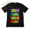 Kids'&Youth TMNT Faces Print Casual Wear T-Shirt| Cartoon Trendy Crew Neck Tee
