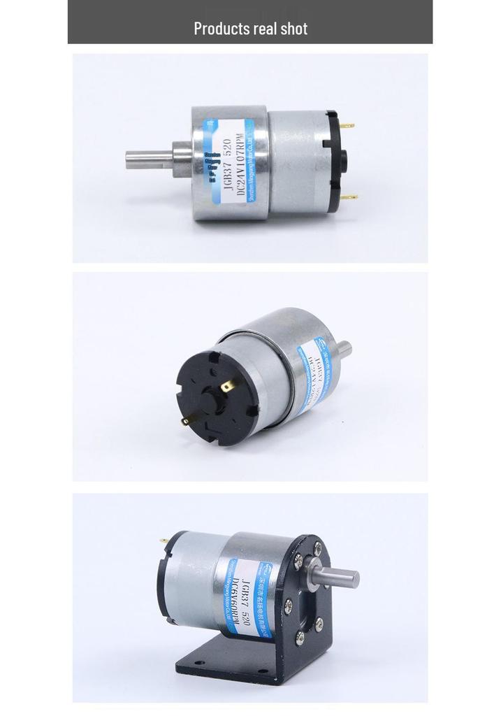 JGB37-520 Low Speed High Torque 6V/12V/24V Brushed DC Geared Motor