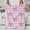 Decor B-Bowknots Throw Flannel Blanket Perfect for Sofa Office Bed Travel Sleep Read Relax Camping four season use