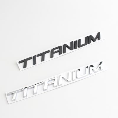 3D Metal TITANIUM LOGO REAR BOOT FENDER BADGE EMBLEM For F/ord E/cosport F/iesta F/ocus M/ondeo Edge Escape Kuga Galaxy 2014+