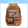 Nylon Childrens Backpack Featuring Capybara Cartoon Pattern Classroom Bag School