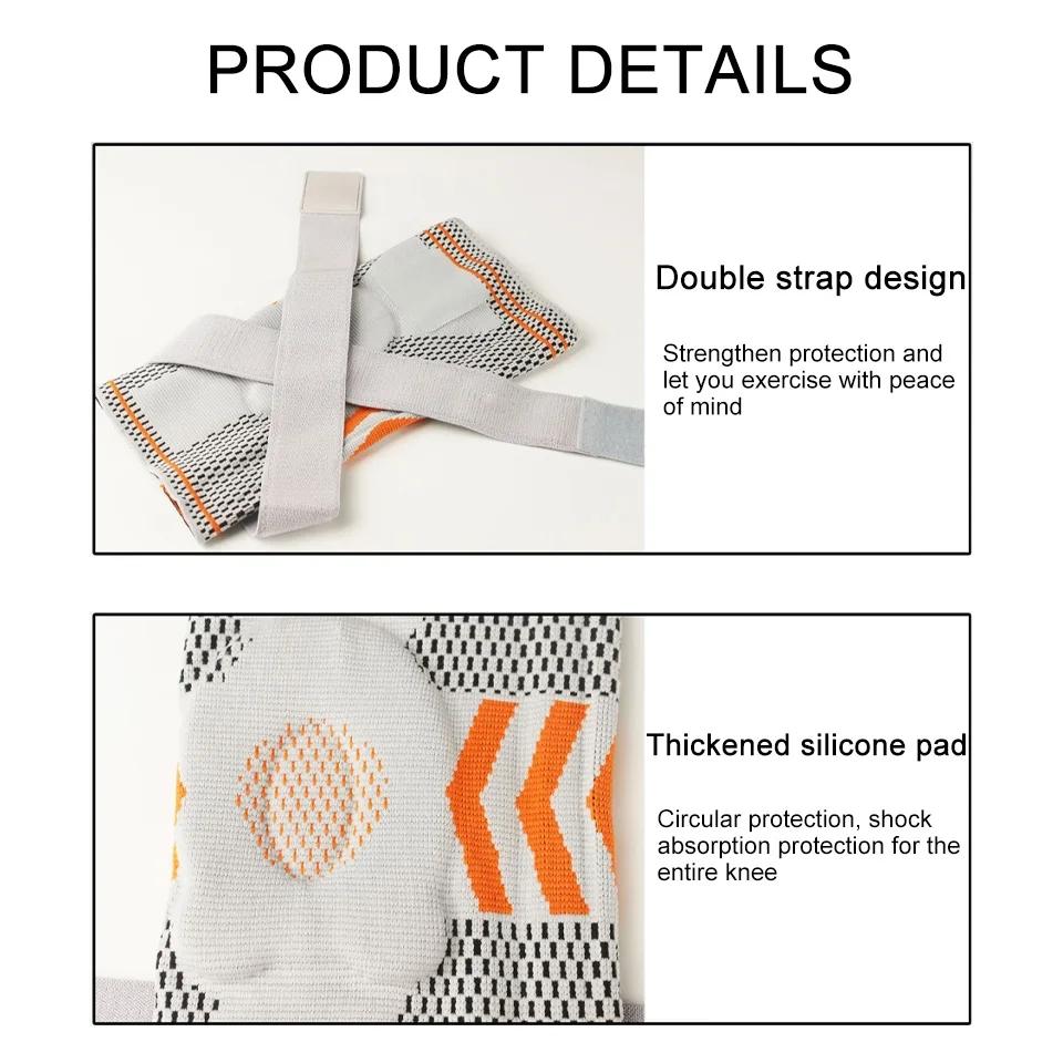 1 Stück Professionelle Kniebandage Kompressions-Kniebandage Patella-Gelpolster & Seitenstabilisatoren Knieunterstützungsbandage Schmerzlinderung