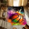Basketball Colors Crystal Velvet Office chair mat Area Rug - Non-Slip, Floor Mat, Office Desk Chair Rugs,Christmas Gift-1106207