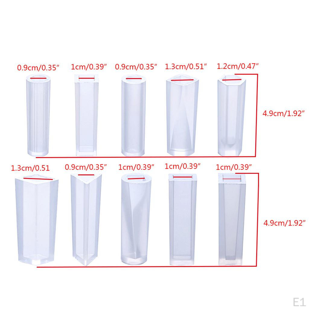 10 piezas Moldes de Joyería para Arcilla Polimérica, Manualidades, Resina Epoxi, Fabricación