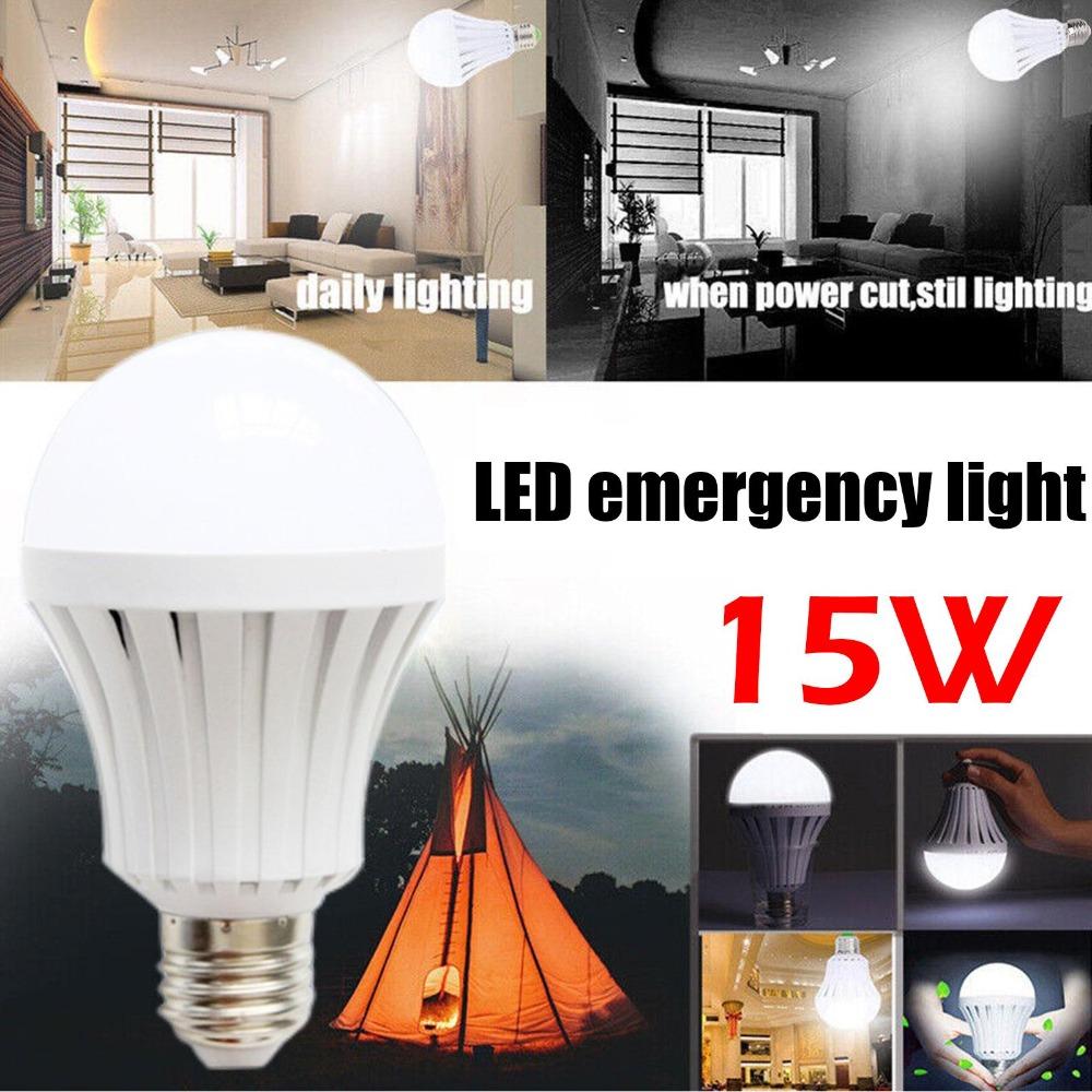 E27 5W 7W 12W 15W Smart Emergency Light LED Bulb 220V Rechargeable For Home Corridor Garage Emergency Lamps LED Lights New
