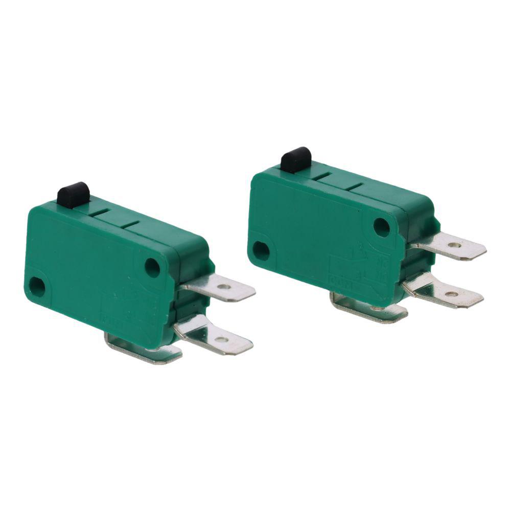 2pcs Green Micro Switch KW3-OZ Limit Switch Push Button Action Micro Limit Switches  PCB Terminals