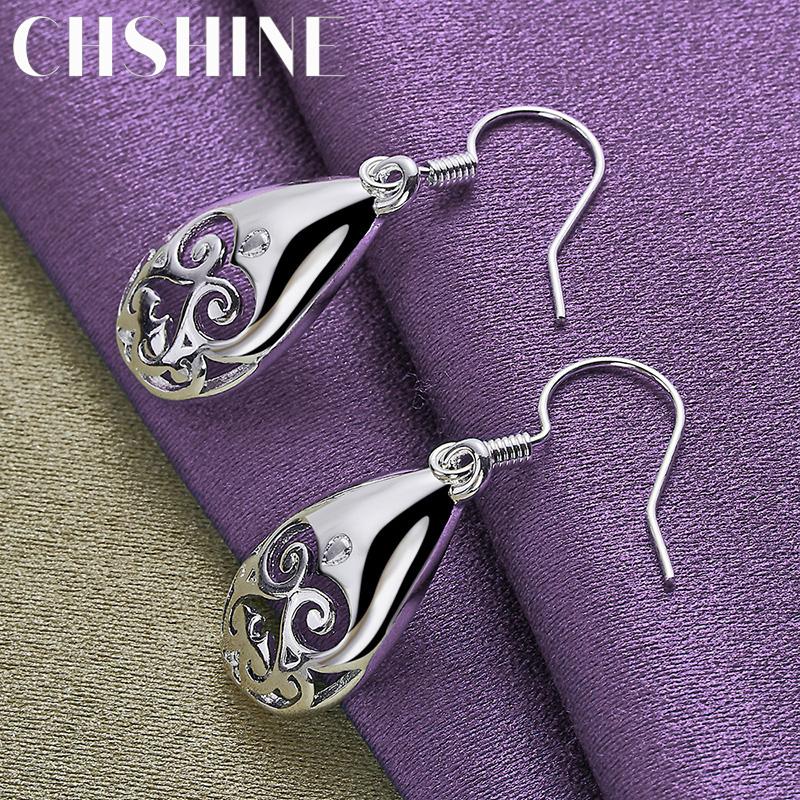 CHSHINE 925 Sterling Silver Water Drop Earrings For Women Fashion Charm Jewelry