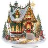 Acrylic Christmas House Diamond Painting Tabletop Ornaments Kit Table Top Diamond Painting Ornament Kits for Home Office Decor