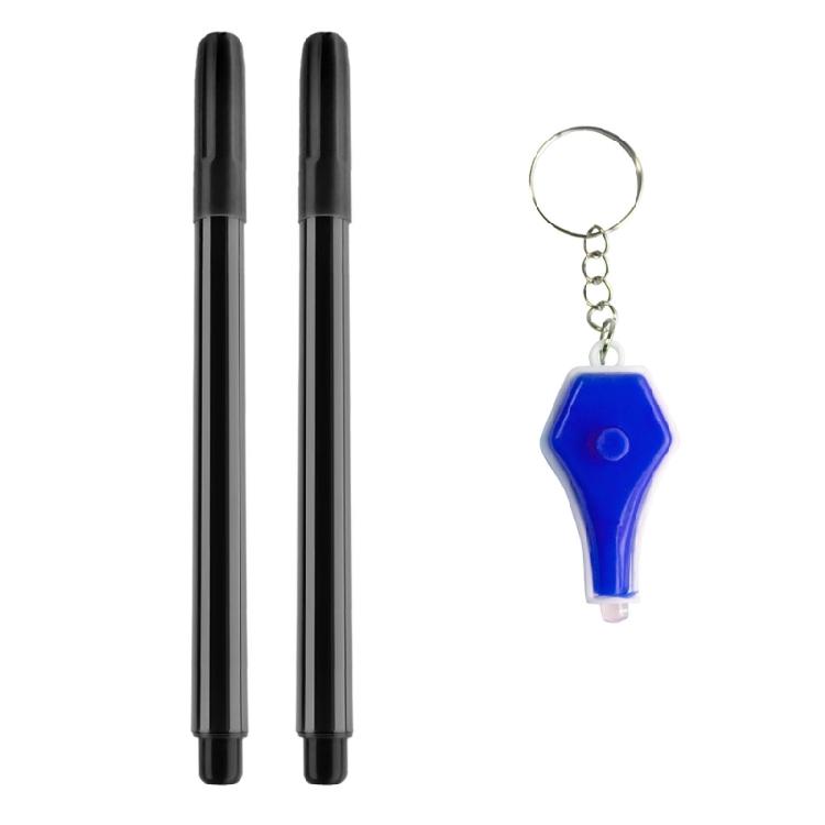 

Pack of 2 Invisible Inks Pen for Kids Birthday Christmas Supply Secret Message Pen And LED Light Set For Writing 1