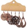 Antique Sliver-Plated Hollow Alloy Geometric Dangle Indian Earrings For Women Gypsy Zircon Boho Ethnic Leaf Bell Tassel Earring