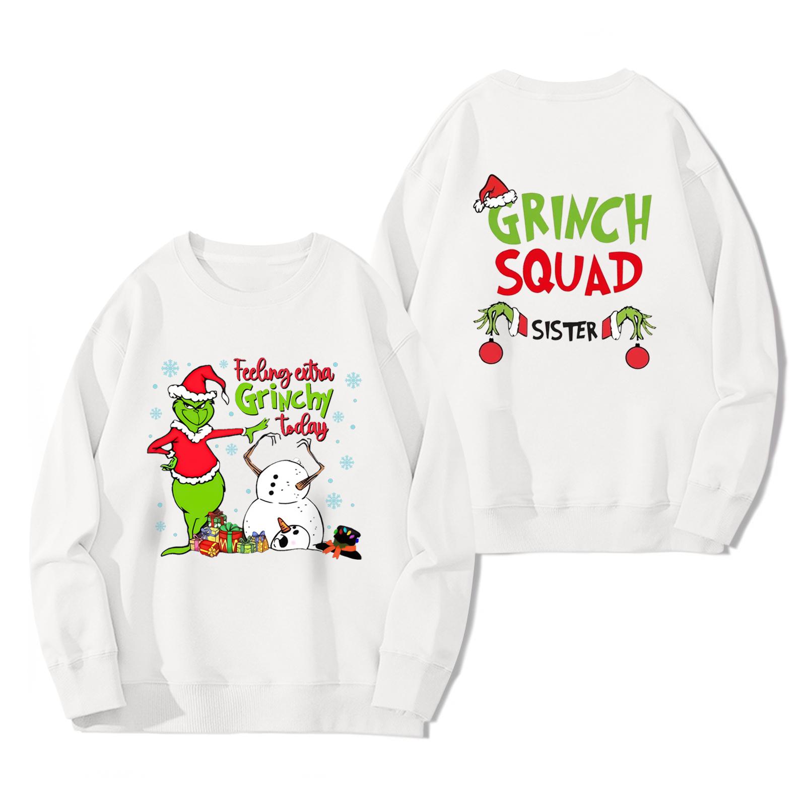 

Женский модный повседневный пуловер с длинным рукавом и принтом XXL белый