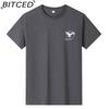 BITCED Bavlněné tričko s krátkým rukávem Pánská móda Košile s volným polovičním rukávem Košile s potiskem