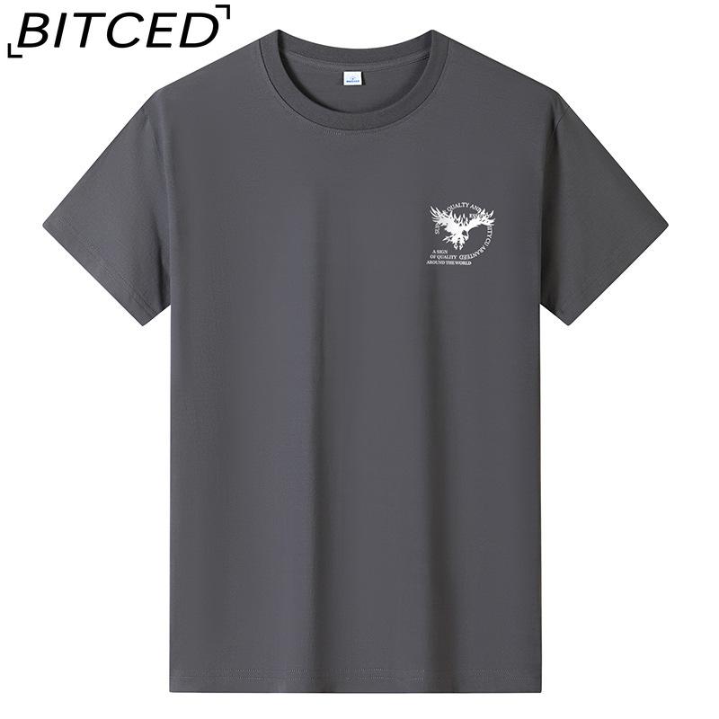 BITCED Хлопковая футболка с коротким рукавом, мужская модная свободная рубашка с половиной рукава, сострадательная рубашка с принтом