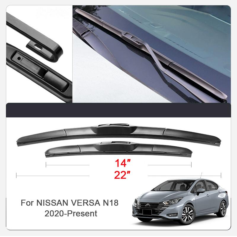 2PCS Car Blade Windshield Rubber Wiper For NISSAN Altima ARIYA JUKE LEAF MARCH MICRA NOTE NV200 SENTRA VERSA Auto Accessories