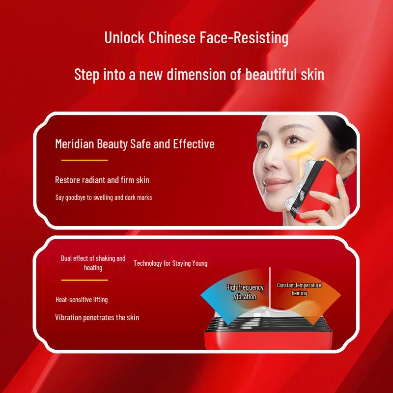 

International Facial Massager: Micro-heating & Vibrating Face Lifting Device for Firming and Beautifying Skin.