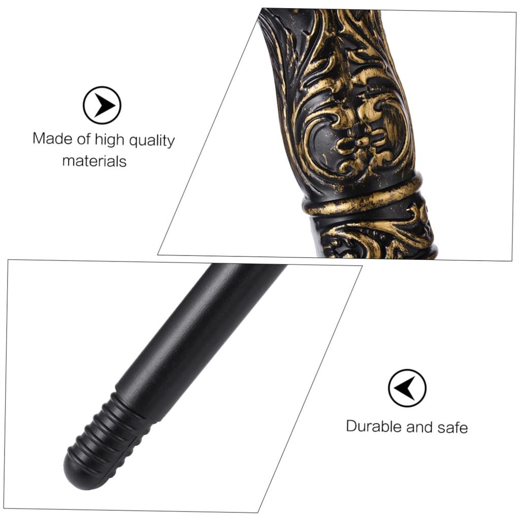 FOMIYES 1 Peça Cetro de Faraó Bengala, Cetro Varinha de 3 Seções, Fantasia de Halloween, Dourado, Bengala de Fantasia de Circo Feminina com Cabo de Plástico