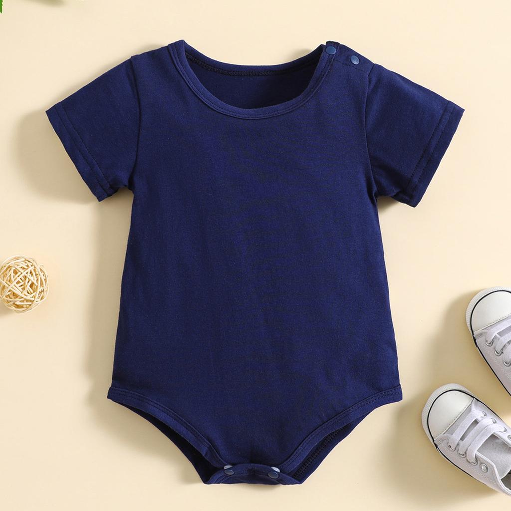 Newborn Baby Summer Cotton Short-Sleeved Jumpsuit Romper