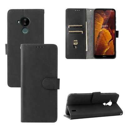 Für Nokia C30, einfarbige Haut, magnetische Schnalle, horizontales Flip-Case aus PU-Leder mit Kalbsstruktur, Halter, Kartenfächern und Geldbörse