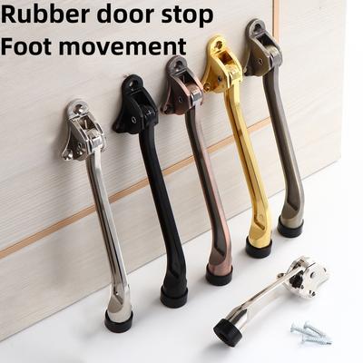 Fußbetätigter Türstopper mit Hebel zum Herunterklappen, Hochwertiger rutschfester Gummi, Heimtürbeschläge