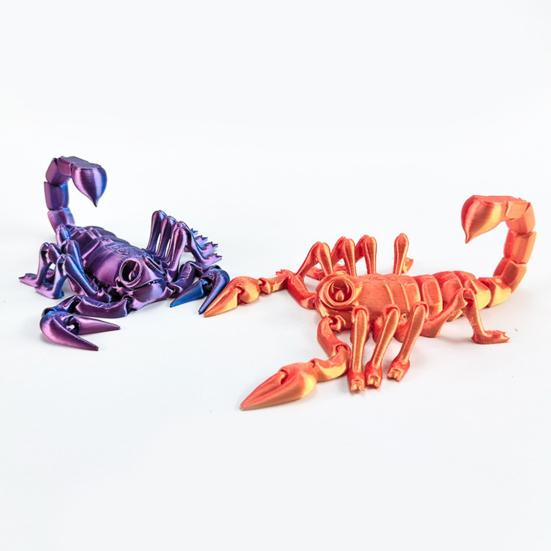 3D Printed Scorpion Figurine Movable Joints Simulation Scorpion Figure Articulated Animal Model Toy Home Office Bookshelf Desktop Decoration Ornament