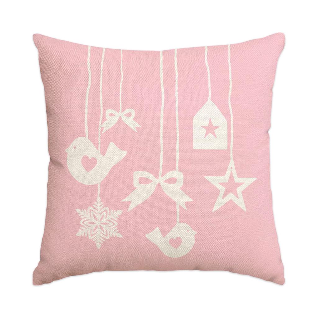 1Pc/4Pcs Christmas Pillow Cover, Christmas Tree Snowman Pillow Cover, Snowflake Christmas Cushion Cover (Without Pillow Core)