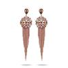 Jewellery Gifts Stylish Latest Western Ear Rings Gold Plated Crystal Handmade Tassel Long Earrings