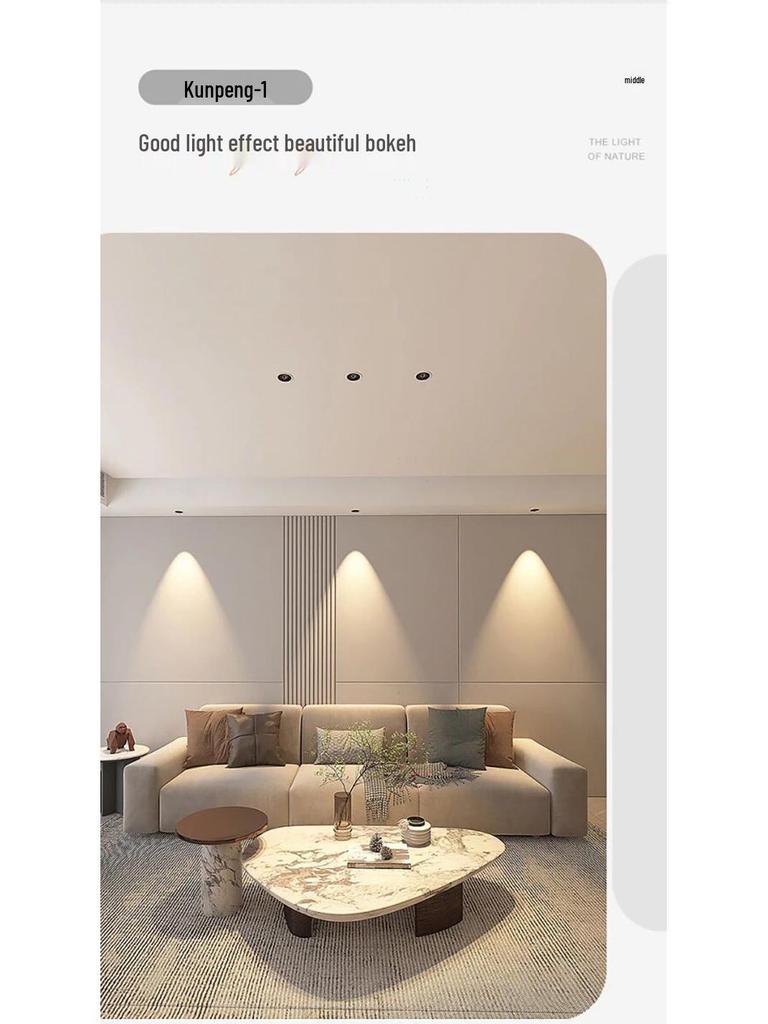 LED Anti-Glare Recessed Deep Cup Spotlight for Home and Bedroom